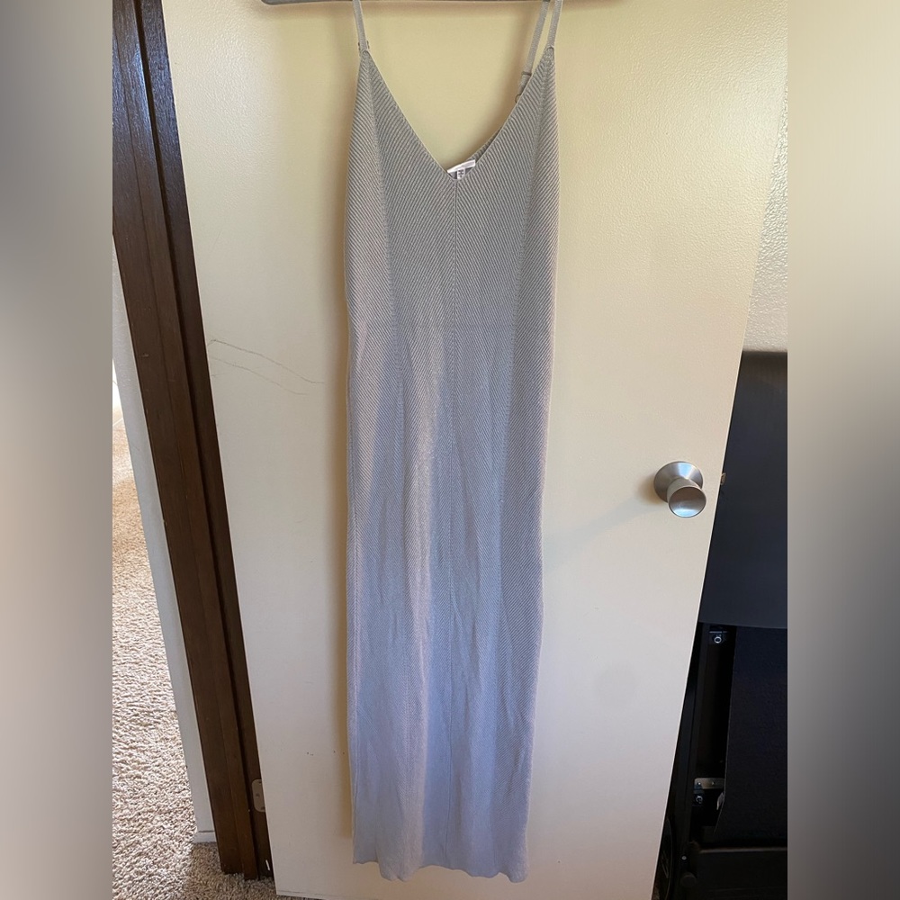 Gray maxi dress